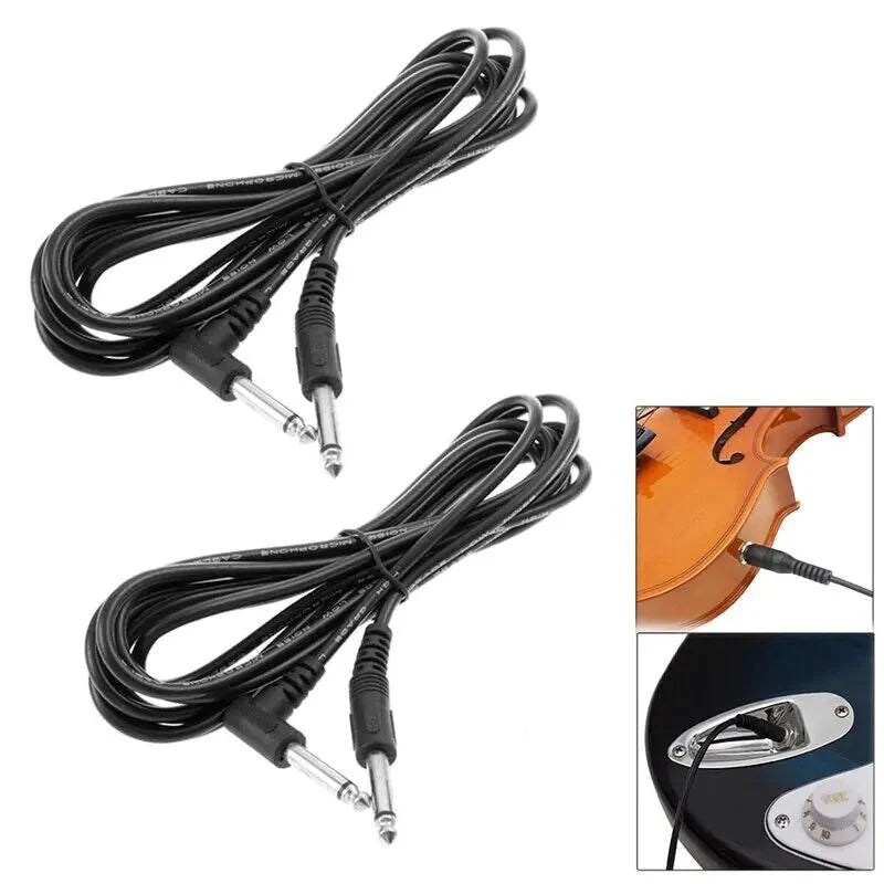 Câble de patch électrique angulaire droit de 10 pieds pour amplificateur de guitare - 2 pièces