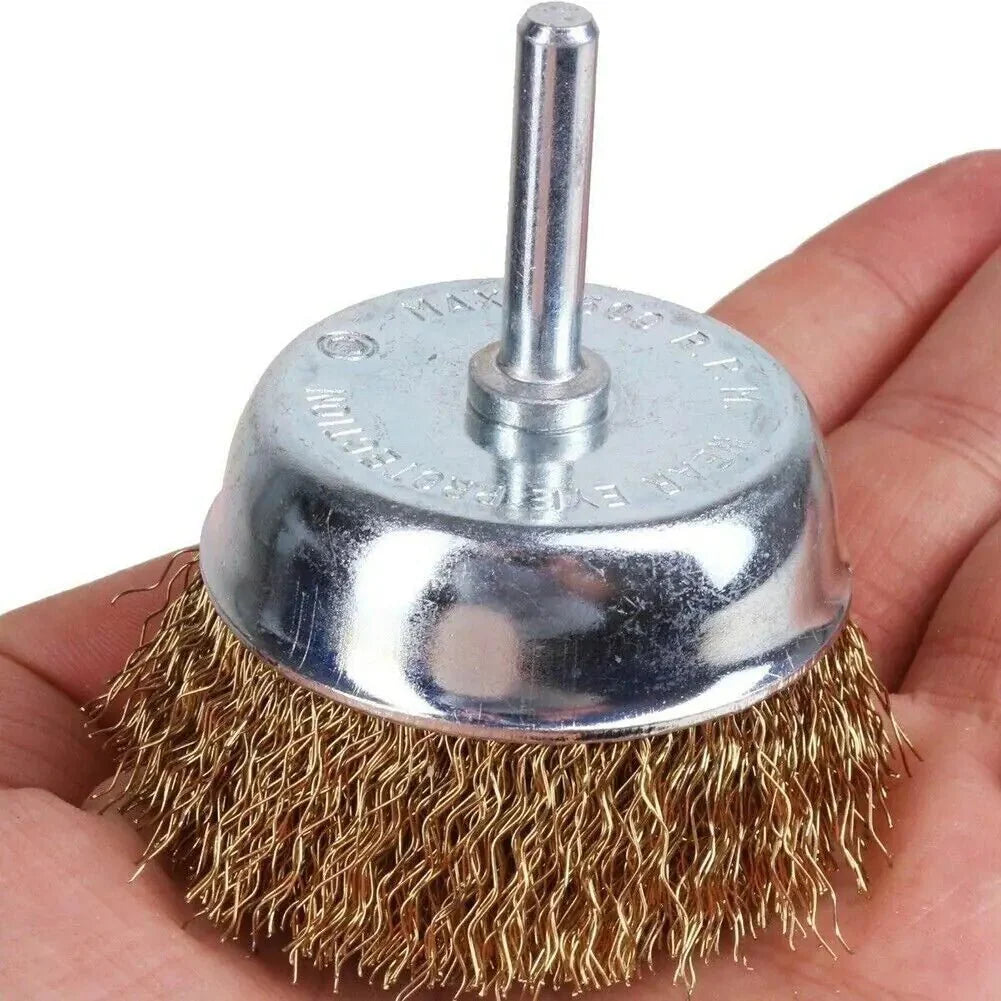 2-Pack Wire Brush Wheel Set for Drill - Rust and Paint Removal