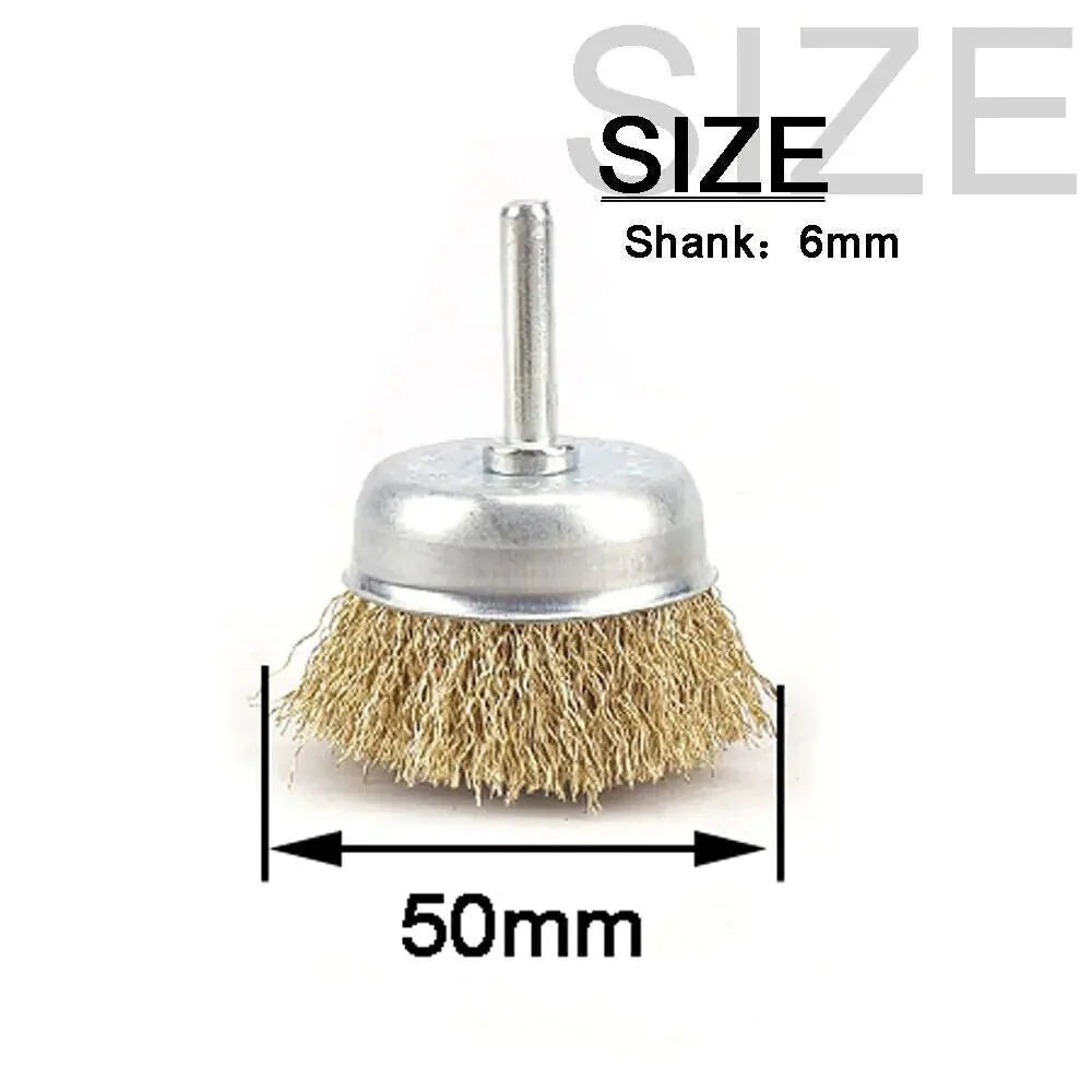 2-Pack Wire Brush Wheel Set for Drill - Rust and Paint Removal