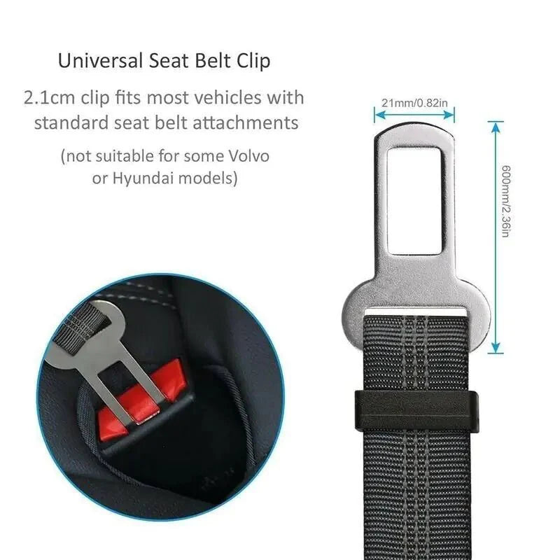 Adjustable Pet Safety Seatbelt - 2 Pack for Cats and Dogs