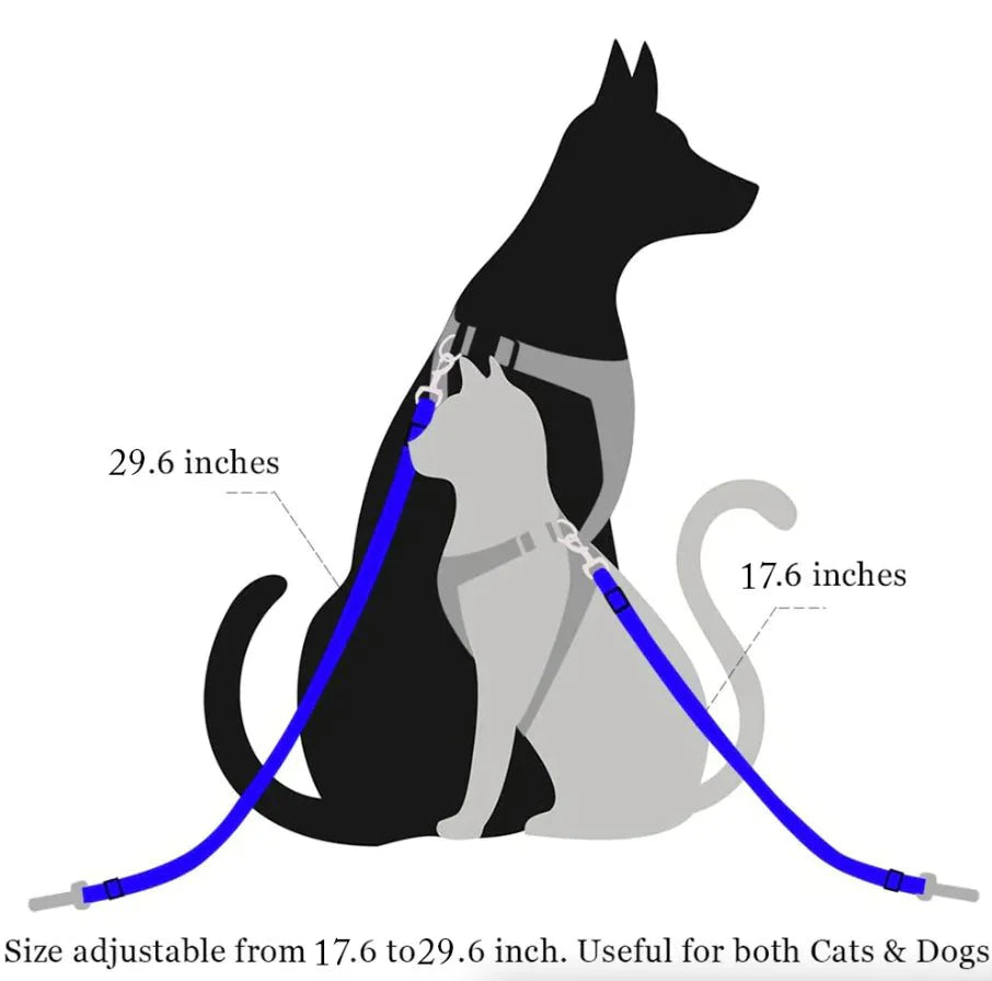 Adjustable Pet Safety Seatbelt - 2 Pack for Cats and Dogs