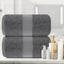 Toallas de baño suaves de lujo - Paquete de 2, extra grandes 35x70 pulgadas, gris