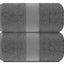 Toallas de baño suaves de lujo - Paquete de 2, extra grandes 35x70 pulgadas, gris