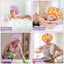Bonnet de Douche Réutilisable Grand Format pour Femmes - Pack de 2 (Violet/Orange)