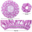 Bonnet de Douche Réutilisable Grand Format pour Femmes - Pack de 2 (Violet/Orange)