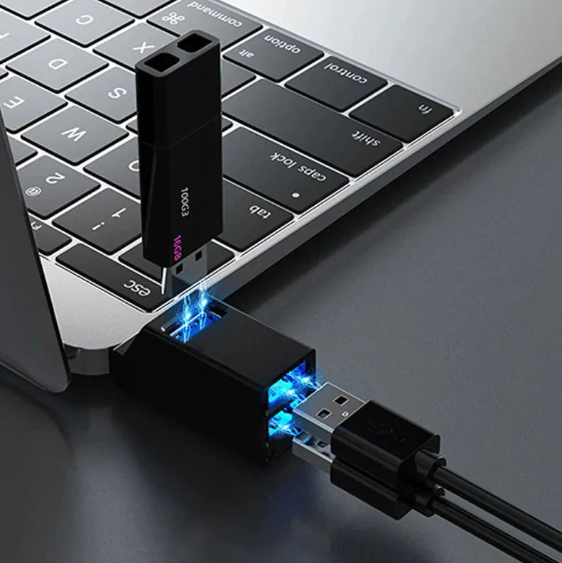 Paquete de 2 Hub USB 3.0 Portátil de 3 Puertos para Laptops y PCs