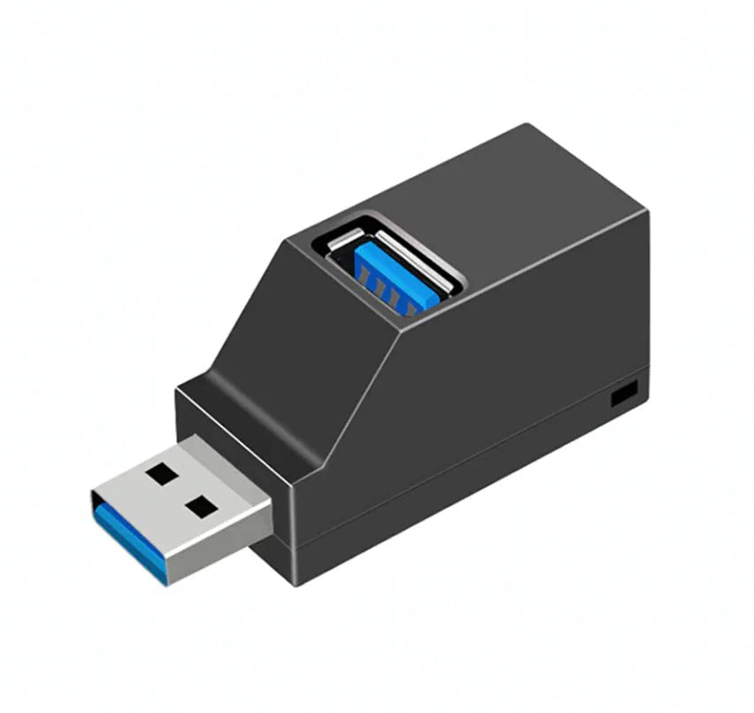 Paquete de 2 Hub USB 3.0 Portátil de 3 Puertos para Laptops y PCs