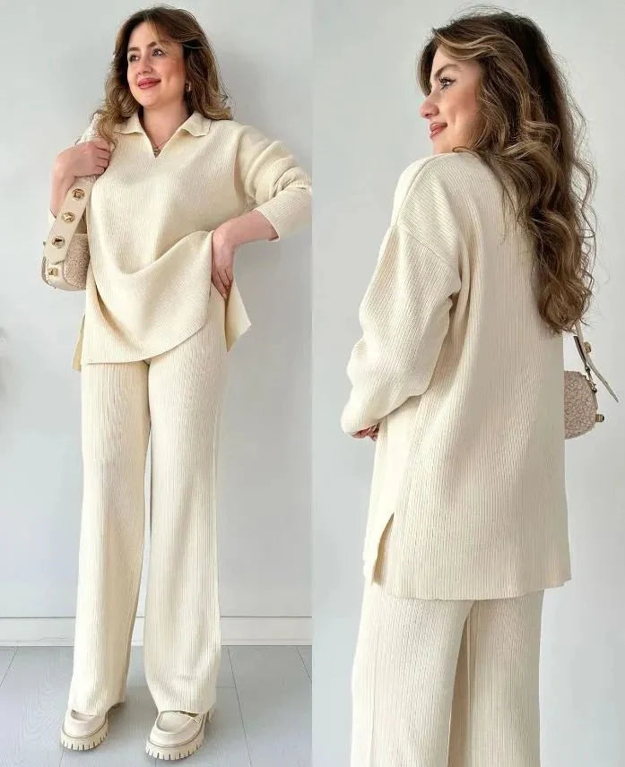 Conjunto de Loungewear de Punto de 2 Piezas Premium