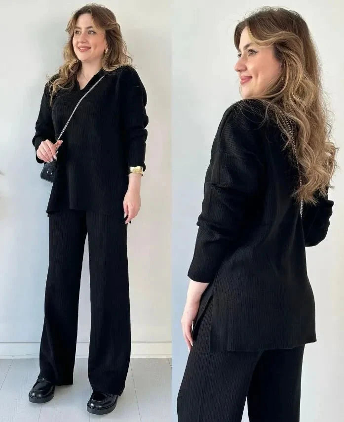 Conjunto de Loungewear de Punto de 2 Piezas Premium