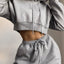 Conjunto de Sudadera Chic de 2 Piezas para Mujeres