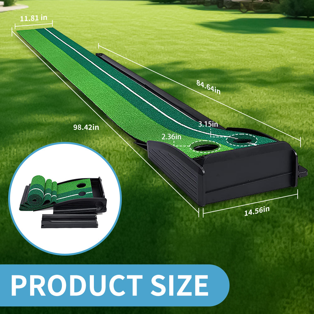 Portable Golf Putting Mat (8FT/10FT) - Perfect for Home Practice - Korvel