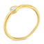 Bague en diamant Miracle Set en argent sterling plaqué or jaune 14K - Taille 6