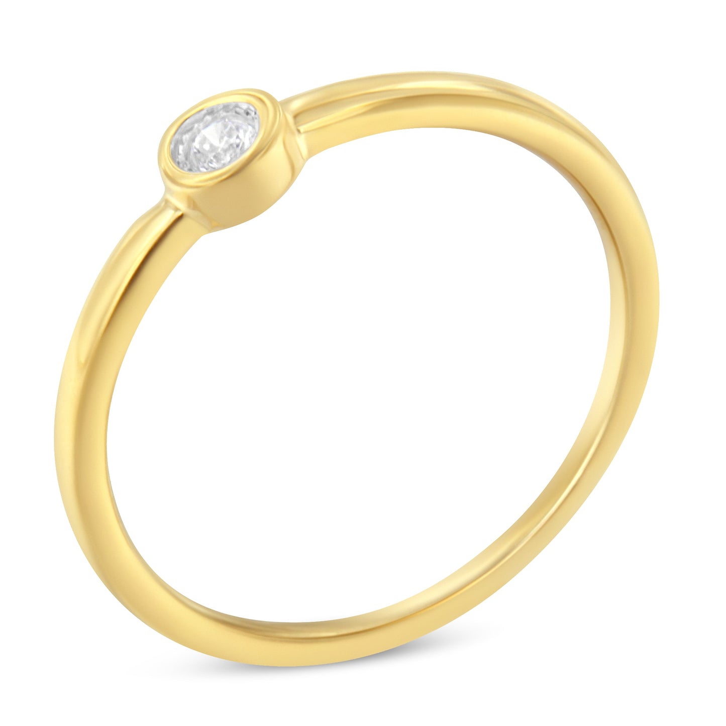 Bague en diamant Miracle Set en argent sterling plaqué or jaune 14K - Taille 6