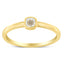 Bague de promesse en argent sterling plaqué or jaune 14K avec diamant en coussin