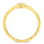 Bague de promesse en argent sterling plaqué or jaune 14K avec diamant en coussin