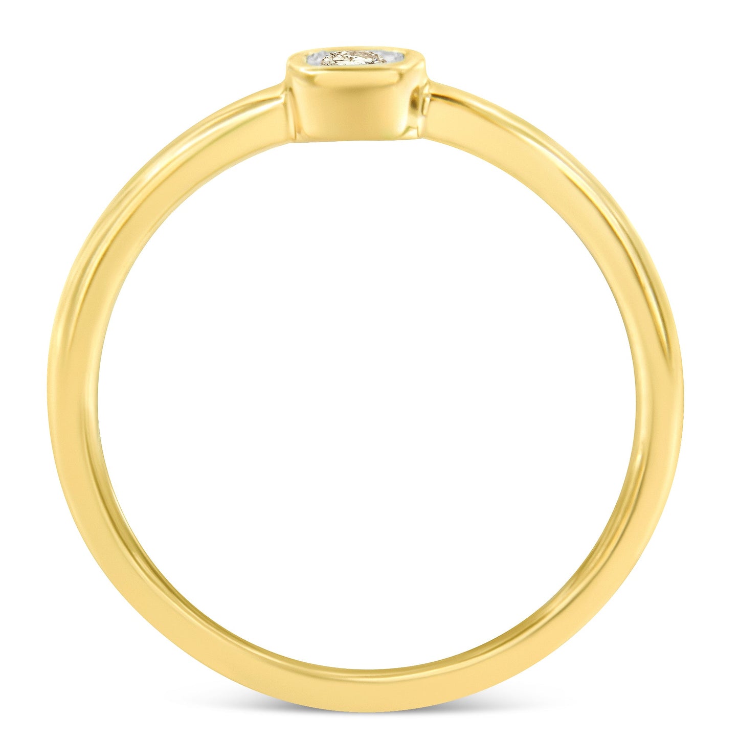 Bague de promesse en argent sterling plaqué or jaune 14K avec diamant en coussin