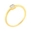 14K Yellow Gold Plated Sterling Silver Miracle Set Diamond Promise Ring - Size 6