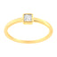 14K Yellow Gold Plated Sterling Silver Miracle Set Diamond Promise Ring - Size 6