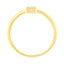 14K Yellow Gold Plated Sterling Silver Miracle Set Diamond Promise Ring - Size 6