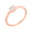14K Rose Gold Plated Sterling Silver Miracle Set Diamond Promise Ring - Size 6