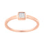 14K Rose Gold Plated Sterling Silver Miracle Set Diamond Promise Ring - Size 6