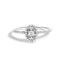 14K White Gold Diamond Oval Halo Engagement Ring - Size 7