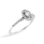 14K White Gold Diamond Oval Halo Engagement Ring - Size 7