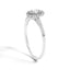 14K White Gold Diamond Oval Halo Engagement Ring - Size 7