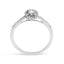 14K White Gold Diamond Oval Halo Engagement Ring - Size 7