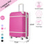 20 IN Luggage 1 Piece with TSA lock , Lightweight Suitcase Spinner Wheels,Carry on Vintage Luggage,Pink - Korvel