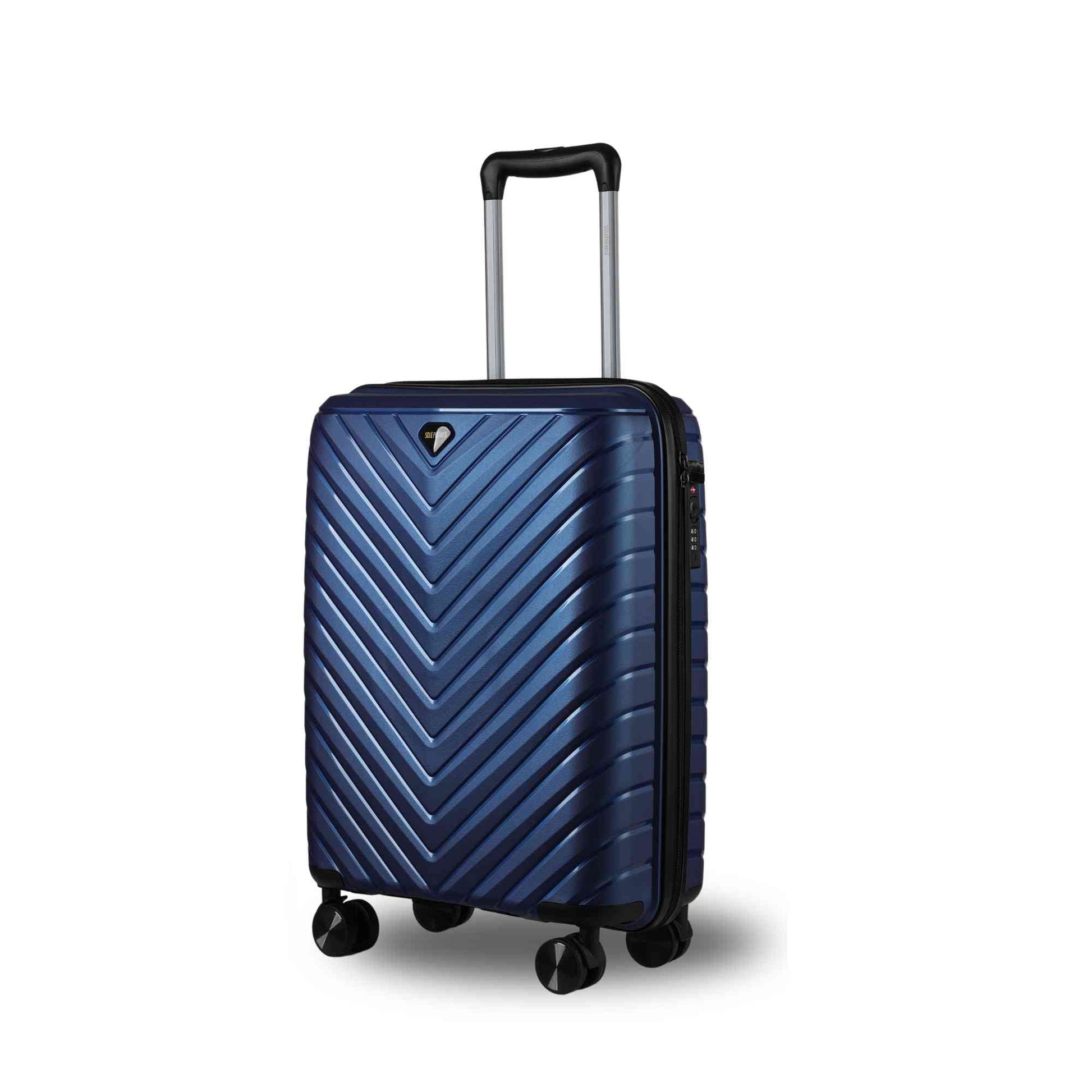 Compact 20-Inch Blue Hardcase Spinner Luggage with 360° Mobility - Korvel