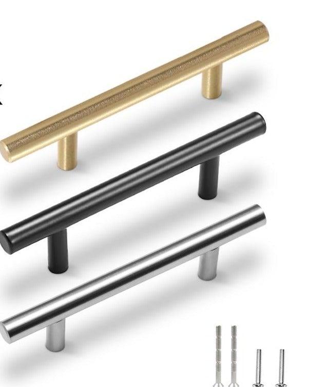 Ensemble de 20 poignées de cabinet en acier inoxydable brossé doré