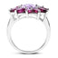 Bague en argent sterling avec améthyste et rhodolite de 5,65 carats