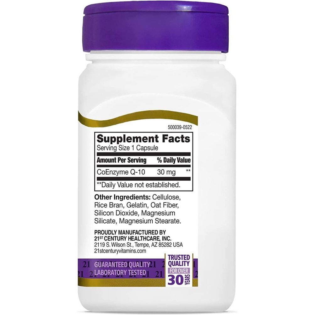 Gélules de Co Q10 30 Mg du 21e siècle