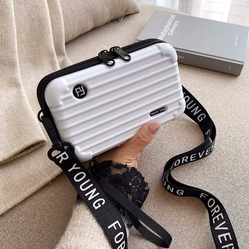 PC hard shell toiletry bag 7-inch shoulder crossbody bag hand storage bag suitcase small bag - Korvel