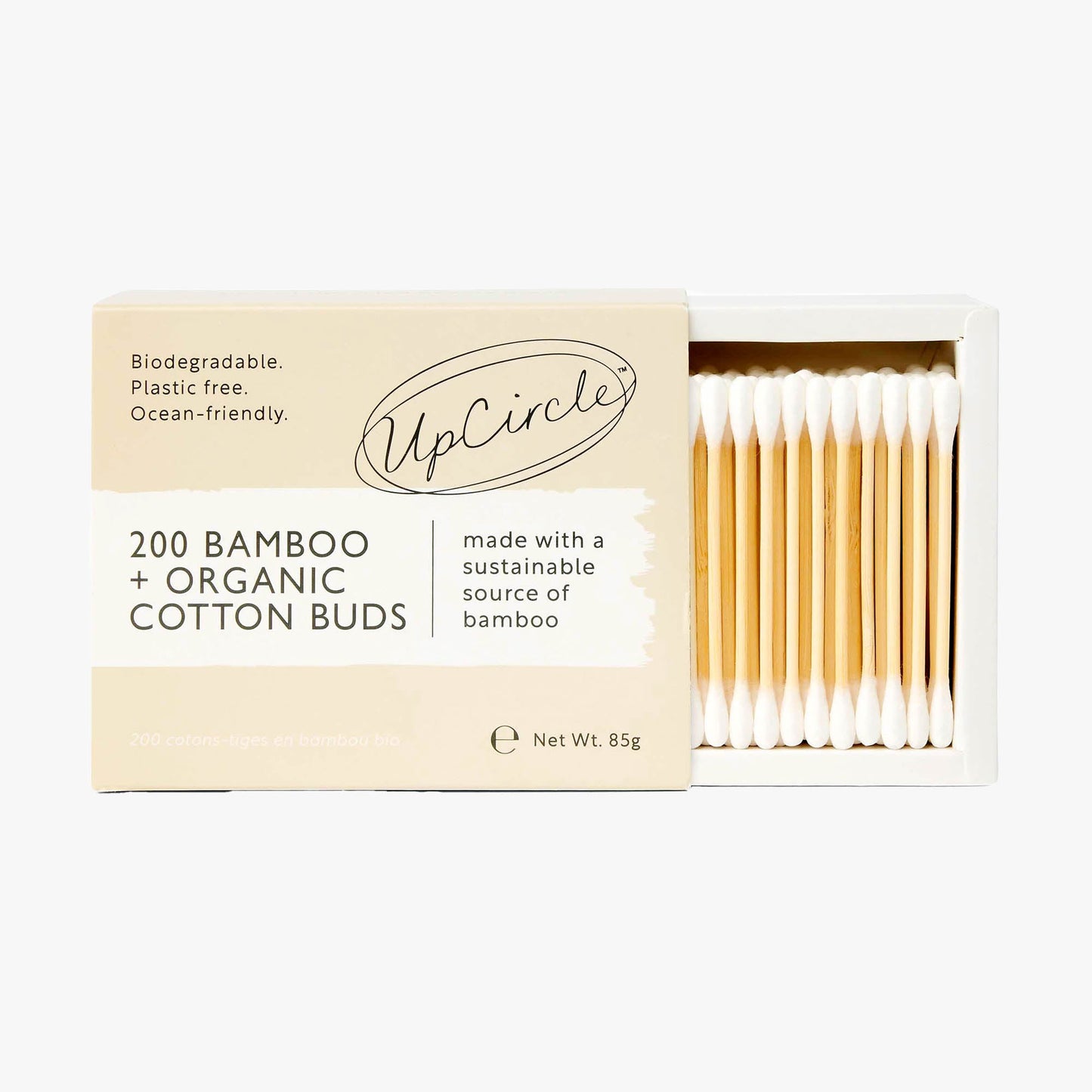 Bastones de algodón orgánico de bambú - 200 piezas