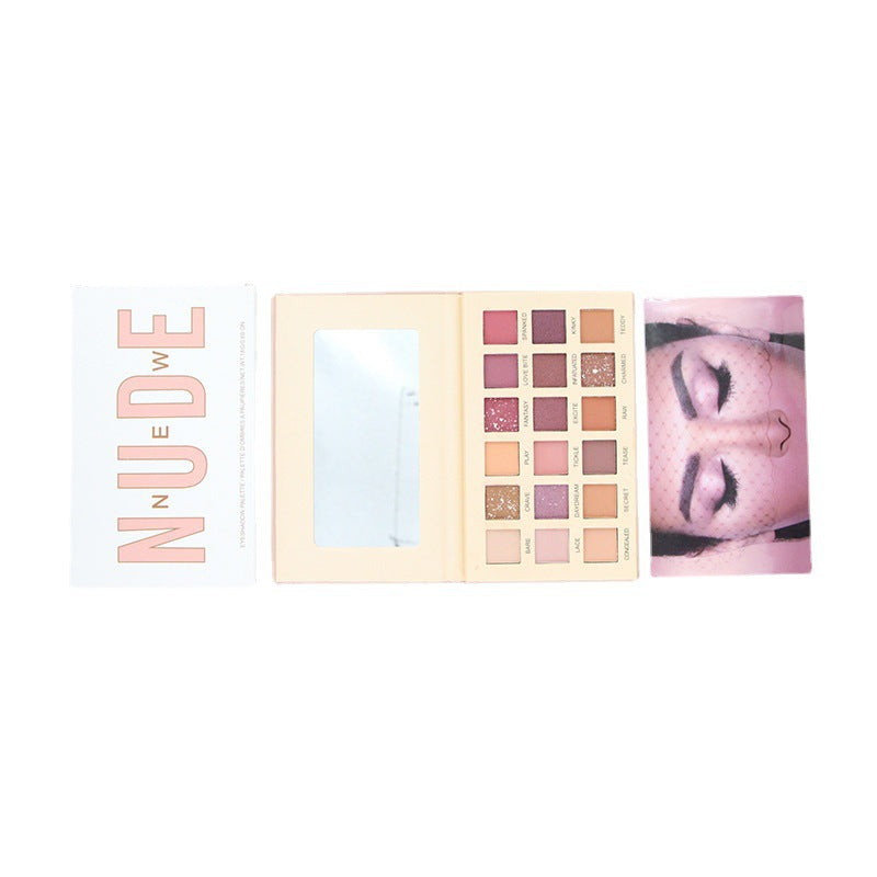 Paleta de Sombra de Ojos Mate Perla Desierto Rosa de 18 Colores