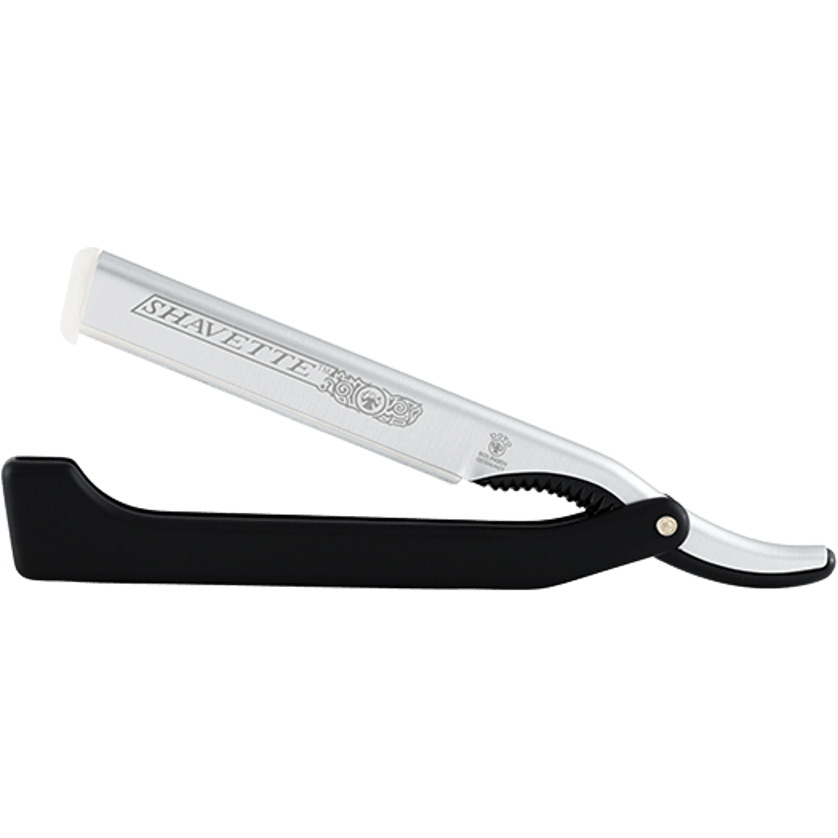 Dovo Shavette Straight Razor with Black Handle