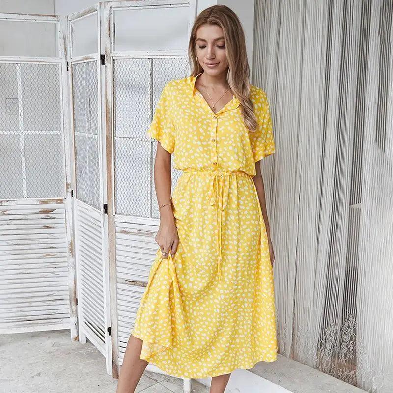 Vestido de Verano Vintage con Lunares para Mujeres
