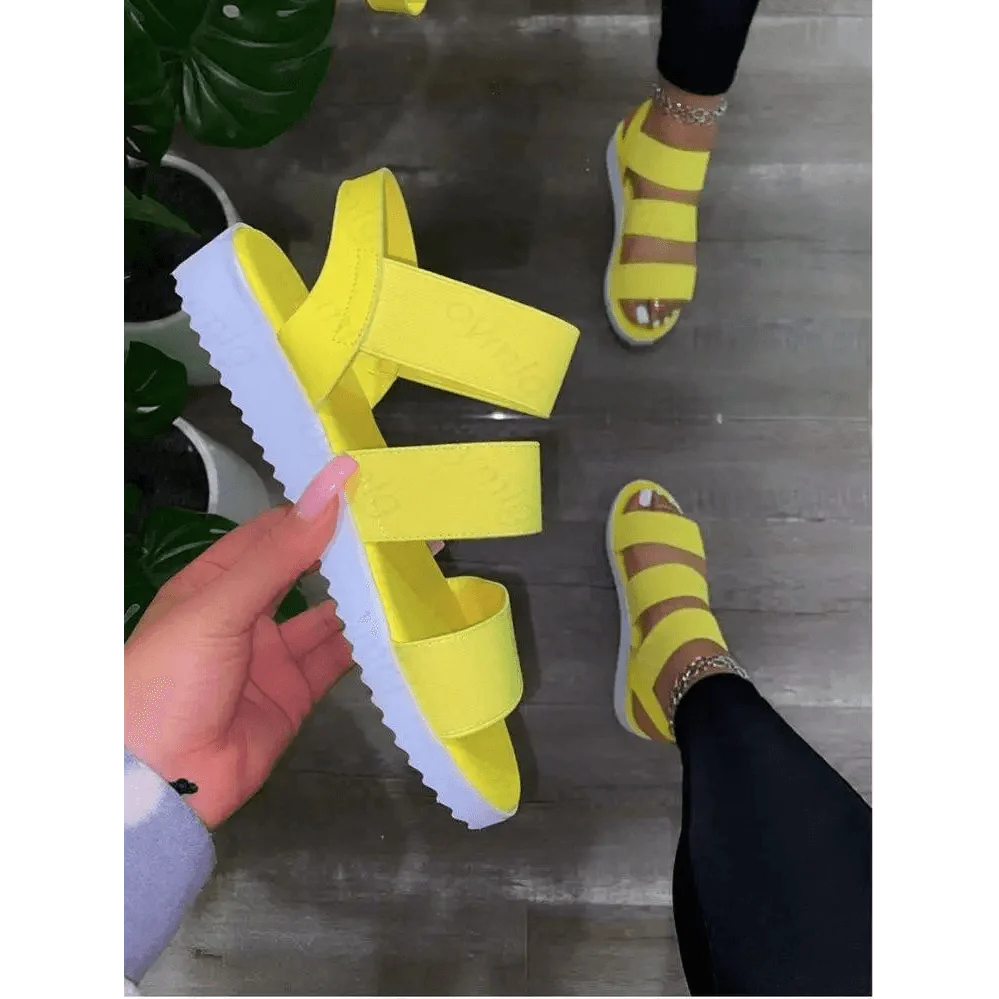 Sandales ouvertes à bout plat élégantes pour femmes - Design confortable