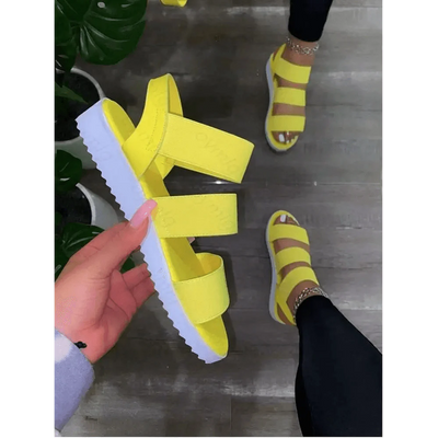 Sandales ouvertes à bout plat élégantes pour femmes - Design confortable