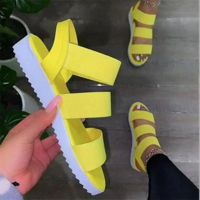 Sandales ouvertes à bout plat élégantes pour femmes - Design confortable