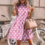 Vestido sin mangas con estampado de puntos encantador para mujeres