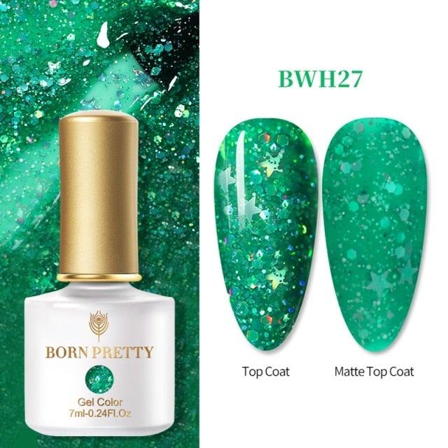 Vernis à ongles en gel pailleté coloré - Design élégant et premium