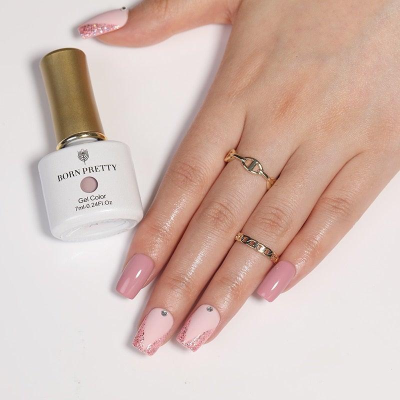 Vernis à ongles en gel pailleté coloré - Design élégant et premium