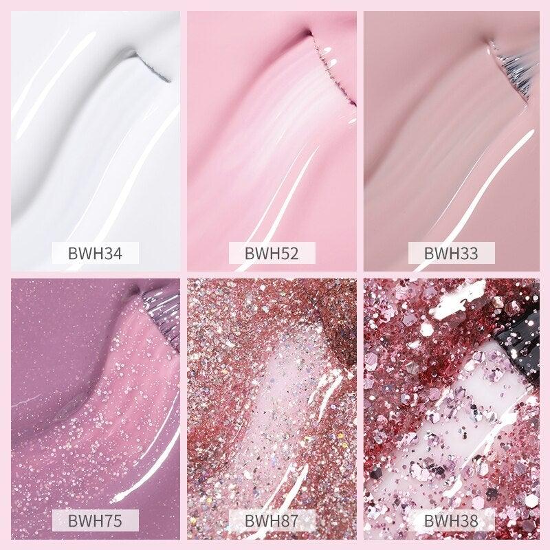 Vernis à ongles en gel pailleté coloré - Design élégant et premium
