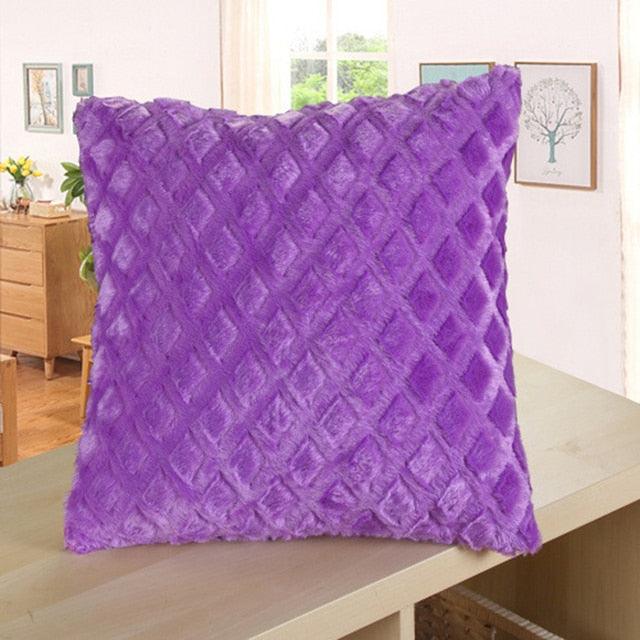 Soft Plush Cushion Cover for Elegant Home Decor