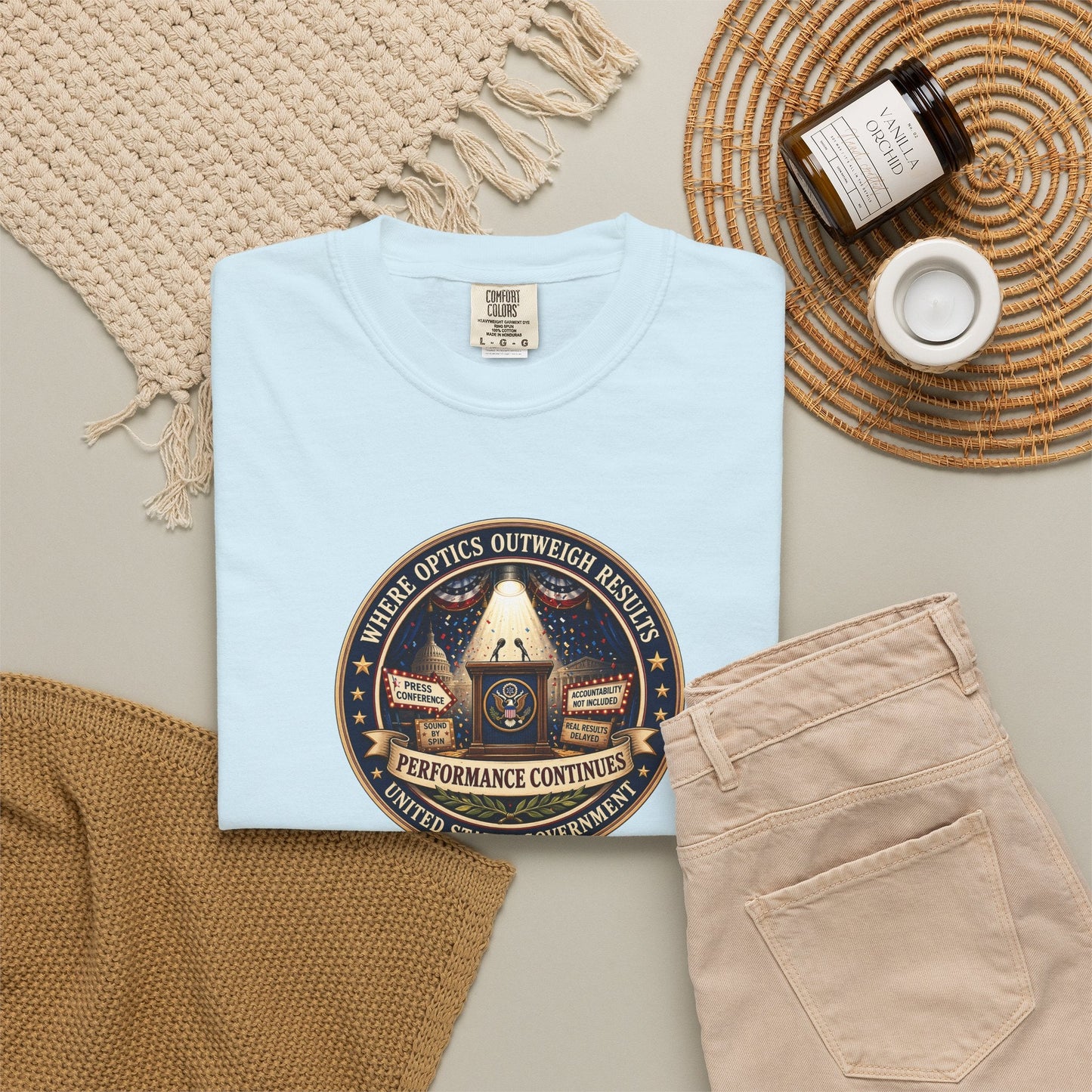 T-shirt graphique Where Optics Outweigh Results