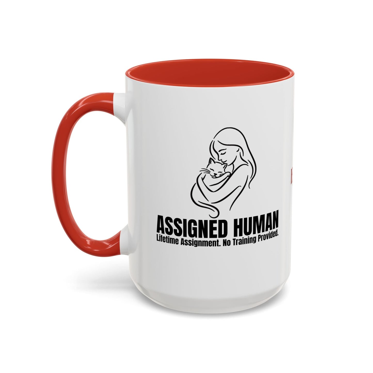 Assigned Human Mug – Cat Coffee Cup