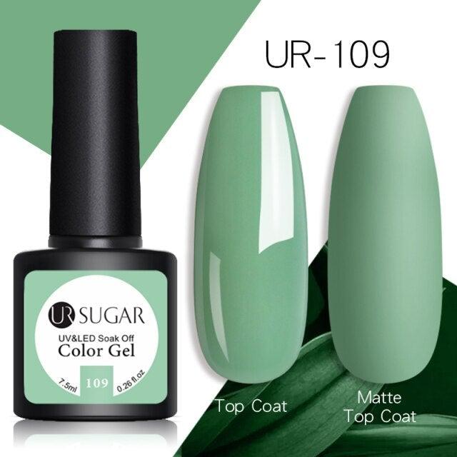 Vernis à ongles en gel vert printanier moderne - Qualité premium